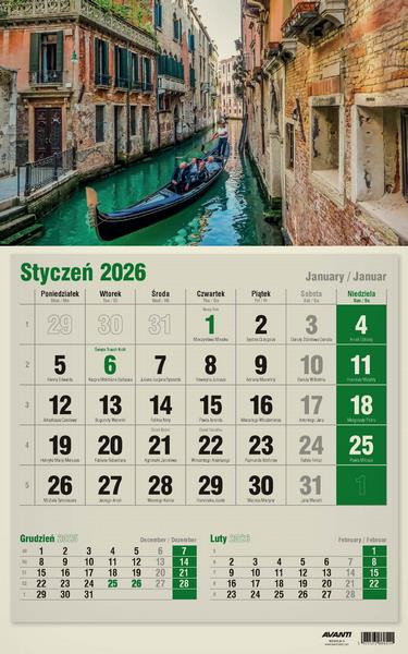 Kalendar jednodzielny KTJ ECO-2  Avanti